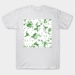 Kelly Green and white Storm - Tie-Dye Shibori Texture T-Shirt